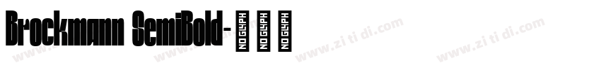 Brockmann SemiBold字体转换